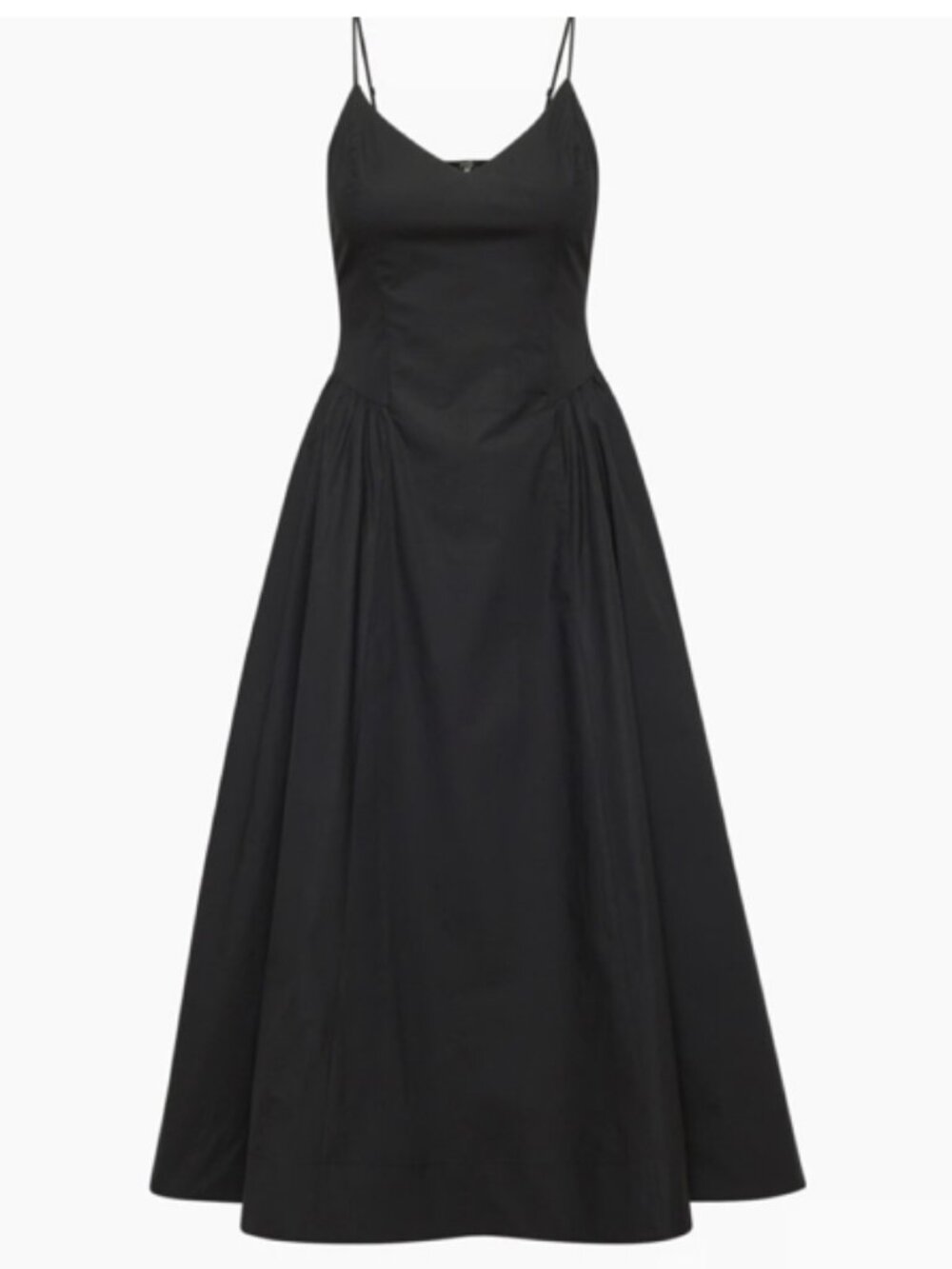 Aritzia Babaton Looksee Technique Poplin Midi Dress - Black - Picture 2 of 9
